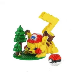 Pkm.store Pokemon Bausteine-Pikachu Baustein Figuren (3 Motive Zur Auswahl)