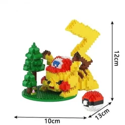 Pkm.store Pokemon Bausteine-Pikachu Baustein Figuren (3 Motive Zur Auswahl)