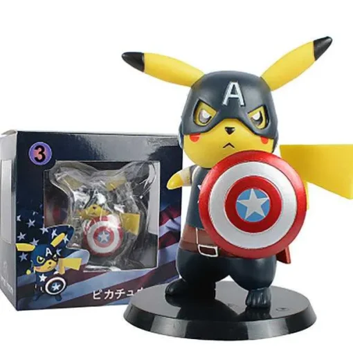 Pkm.store Pokemon Figuren-Pikachu Captain America Cosplay Figur