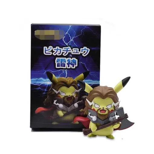 Pkm.store Pokemon Figuren-Pikachu Cosplay Iron Man, Thor, Captain America, Hulk Etc. Figuren (Ca. 10Cm)