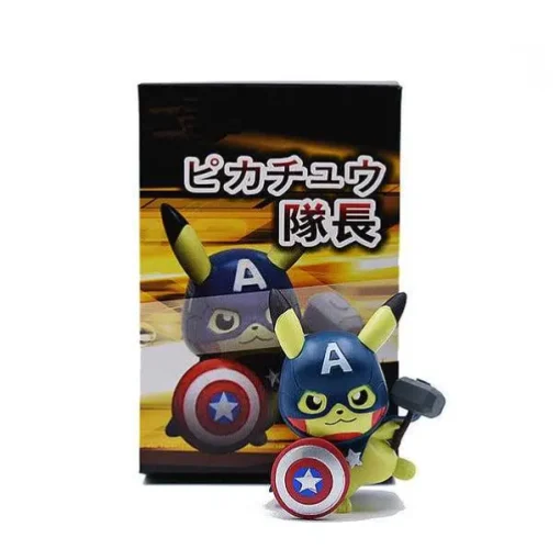 Pkm.store Pokemon Figuren-Pikachu Cosplay Iron Man, Thor, Captain America, Hulk Etc. Figuren (Ca. 10Cm)