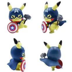 Pkm.store Pokemon Figuren-Pikachu Cosplay Iron Man, Thor, Captain America, Hulk Etc. Figuren (Ca. 10Cm)