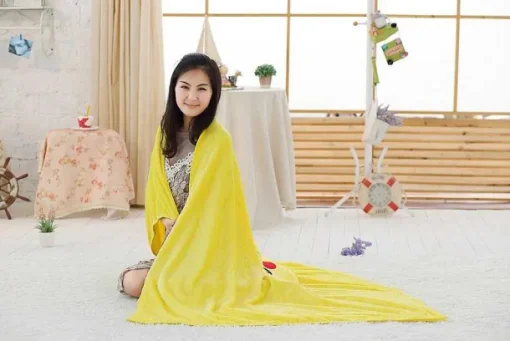 Pkm.store Sonstiges Merchandise-Pikachu Flauschige Pokemon Flannel Decke / Kissen 120X160Cm