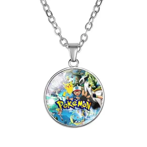 Pkm.store Pokemon Schmuck-Pikachu Halskette Mit Anhanger - Viele Unterschiedliche Pokemon Motive