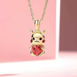 Pkm.store Sonstiges Merchandise-Pikachu Mit Herz Goldkette Oder Ohrringe