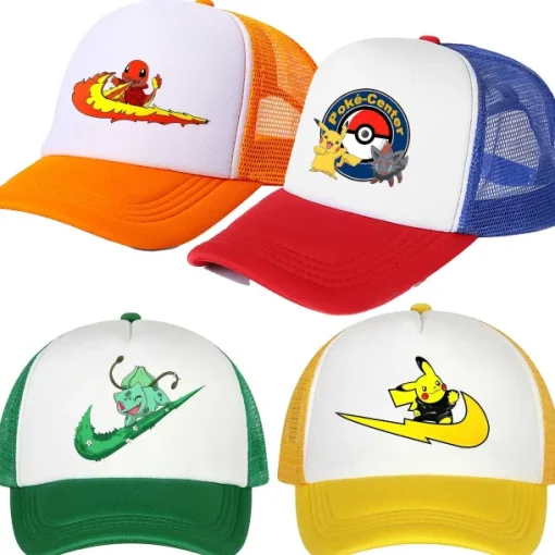 Pkm.store Sommer-Pikachu Pokemon Baseball Mützen In Vielen Motiven Fur Kinder Oder Erwachsene