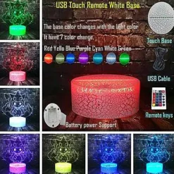Pkm.store Sonstiges Merchandise-Pikachu Pokemon Cosplay 3D Led Lampe Mit Farbwechsel