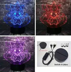 Pkm.store Sonstiges Merchandise-Pikachu Pokemon Cosplay 3D Led Lampe Mit Farbwechsel