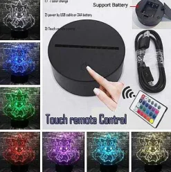Pkm.store Sonstiges Merchandise-Pikachu Pokemon Cosplay 3D Led Lampe Mit Farbwechsel