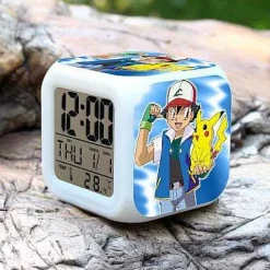 Pkm.store Sonstiges Merchandise-Pikachu Pokemon Digitaler Wecker Mit Led Beleuchtung