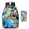 Pkm.store Rucksäcke & Taschen-Pikachu Rucksack Mit Federmappe Im Set Fur Schule Etc.