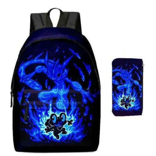 Pkm.store Rucksäcke & Taschen-Pikachu Rucksack Mit Federmappe Im Set Fur Schule Etc.