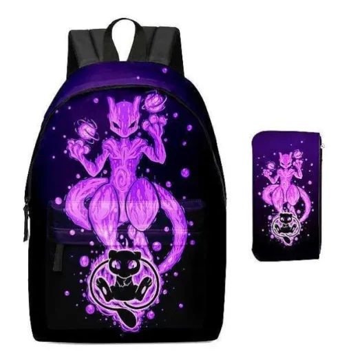 Pkm.store Rucksäcke & Taschen-Pikachu Rucksack Mit Federmappe Im Set Fur Schule Etc.