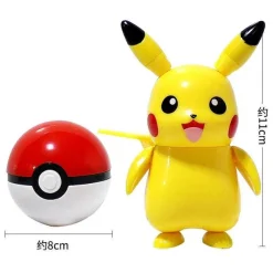 Pkm.store Pokemon Spielzeug-Pikachu Spielzeug Figur Mit Pokeball Pokemon Spiel Set