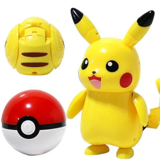 Pkm.store Pokemon Spielzeug-Pikachu Spielzeug Figur Mit Pokeball Pokemon Spiel Set