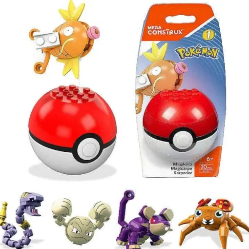 Pkm.store Pokeball & Pokebälle-Pokeball Baustein Mit Pokemon Figur - Verschiedene Motive