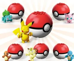 Pkm.store Pokeball & Pokebälle-Pokeball Baustein Mit Pokemon Figur - Verschiedene Motive