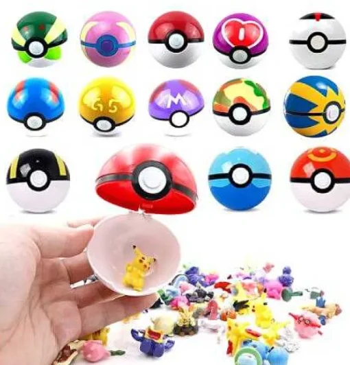 Pkm.store Pokeball & Pokebälle-Pokeball Kollektion Mit 13 Ballen Und 15 Figuren