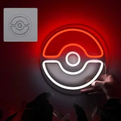 Pkm.store Pokemon Lampen & Nachtlichter-Pokeball Led Neonlicht Lampe