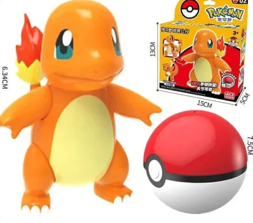 Pkm.store Pokeball & Pokebälle-Pokeball Spielzeug Mit Figur (Gengar, Pikachu, Glumanda, Bisasam, Schiggy, Enton, Mew, Evoli Etc.)