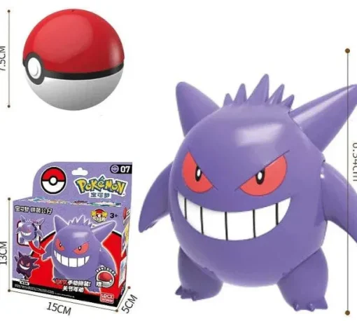 Pkm.store Pokeball & Pokebälle-Pokeball Spielzeug Mit Figur (Gengar, Pikachu, Glumanda, Bisasam, Schiggy, Enton, Mew, Evoli Etc.)