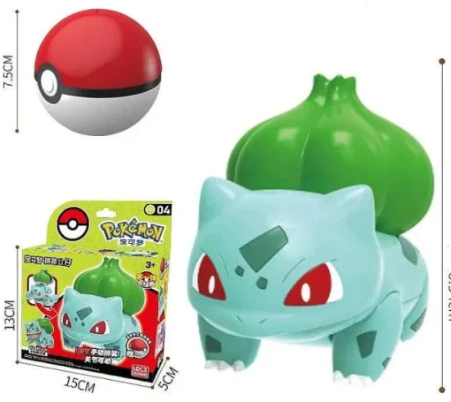 Pkm.store Pokeball & Pokebälle-Pokeball Spielzeug Mit Figur (Gengar, Pikachu, Glumanda, Bisasam, Schiggy, Enton, Mew, Evoli Etc.)