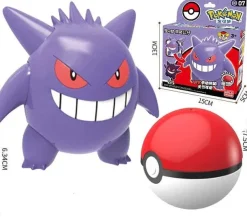 Pkm.store Pokeball & Pokebälle-Pokeball Spielzeug Mit Figur (Gengar, Pikachu, Glumanda, Bisasam, Schiggy, Enton, Mew, Evoli Etc.)