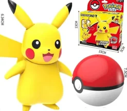 Pkm.store Pokeball & Pokebälle-Pokeball Spielzeug Mit Figur (Gengar, Pikachu, Glumanda, Bisasam, Schiggy, Enton, Mew, Evoli Etc.)