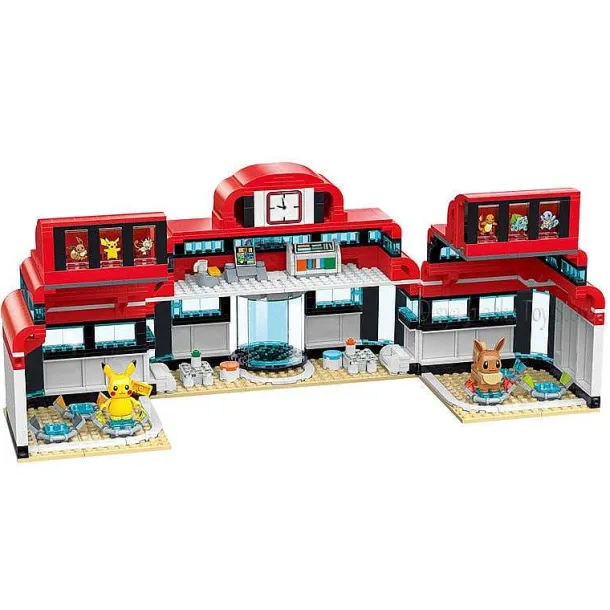 Pkm.store Pokemon Bausteine-Pokemon Center Haus Baustein Set