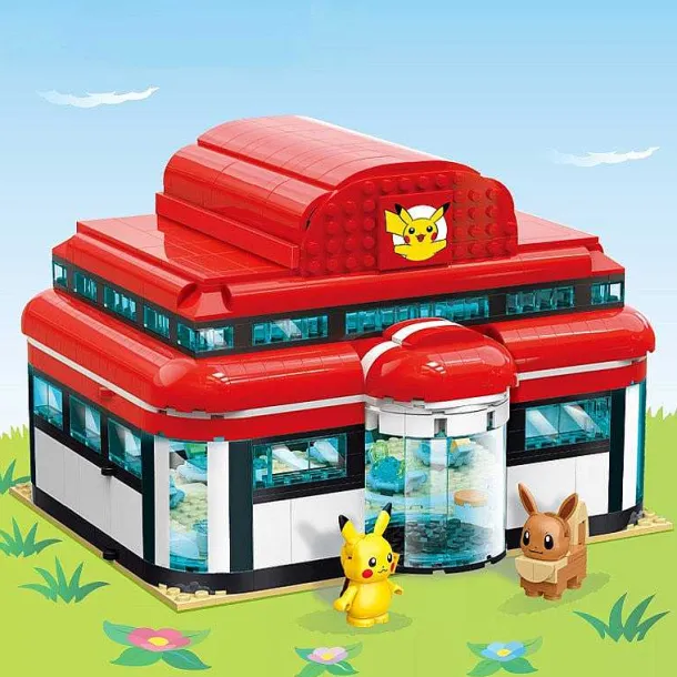 Pkm.store Pokemon Bausteine-Pokemon Center Haus Baustein Set