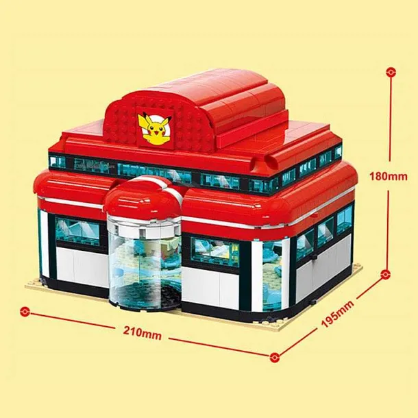 Pkm.store Pokemon Bausteine-Pokemon Center Haus Baustein Set