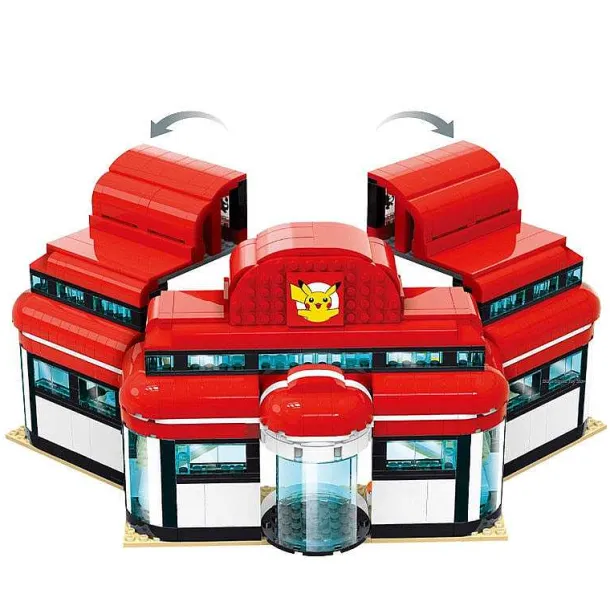 Pkm.store Pokemon Bausteine-Pokemon Center Haus Baustein Set