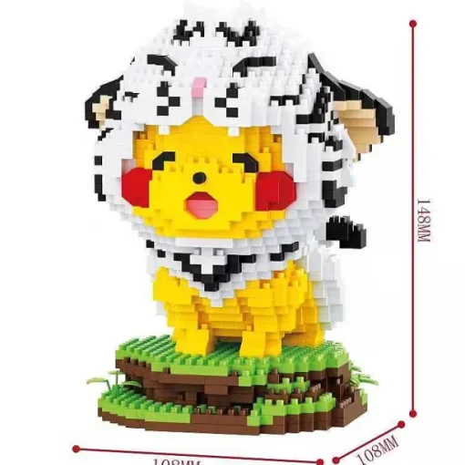 Pkm.store Pokemon Bausteine-Pokemon 3D Bausatz Pikachu Im Tigerkostum