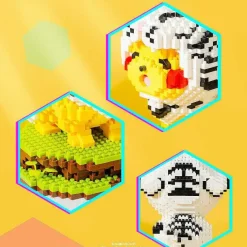 Pkm.store Pokemon Bausteine-Pokemon 3D Bausatz Pikachu Im Tigerkostum