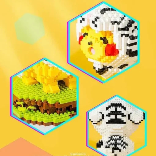 Pkm.store Pokemon Bausteine-Pokemon 3D Bausatz Pikachu Im Tigerkostum