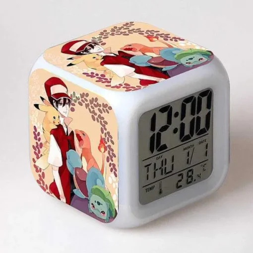 Pkm.store Sonstiges Merchandise-Pokemon Digital Wecker / Uhr - 7 Farben (19 Verschiedene Motive)