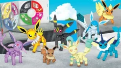 Pkm.store Pokemon Spielzeug-Pokemon Evoli Legendares Evolitionsset Mit 9 Figuren Mit 470 Bausteinen, Spielzeug