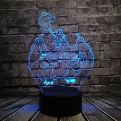 Pkm.store Pokemon Lampen & Nachtlichter-Pokemon Go 3D Led Lampe Mit Farbwechsel (Nachtlicht, Tischlampe)