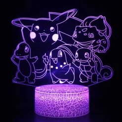 Pkm.store Pokemon Lampen & Nachtlichter-Pokemon Go 3D Led Lampe Mit Farbwechsel (Nachtlicht, Tischlampe)