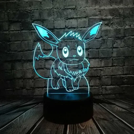 Pkm.store Pokemon Lampen & Nachtlichter-Pokemon Go 3D Led Lampe Mit Farbwechsel (Nachtlicht, Tischlampe)