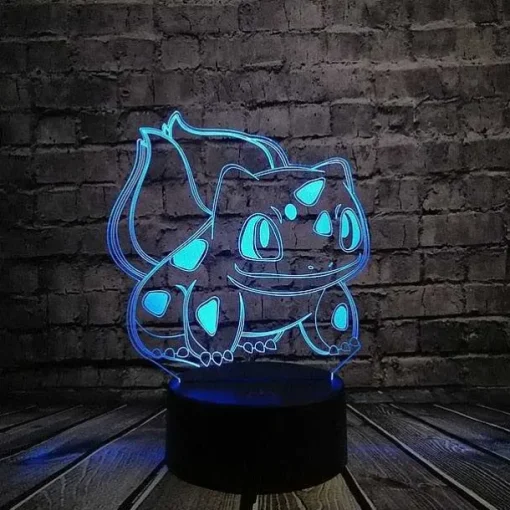 Pkm.store Pokemon Lampen & Nachtlichter-Pokemon Go 3D Led Lampe Mit Farbwechsel (Nachtlicht, Tischlampe)