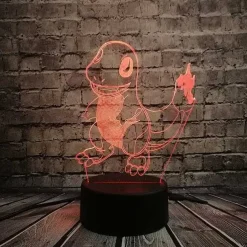 Pkm.store Pokemon Lampen & Nachtlichter-Pokemon Go 3D Led Lampe Mit Farbwechsel (Nachtlicht, Tischlampe)