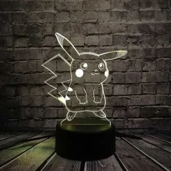 Pkm.store Pokemon Lampen & Nachtlichter-Pokemon Go 3D Led Lampe Mit Farbwechsel (Nachtlicht, Tischlampe)