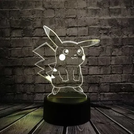 Pkm.store Pokemon Lampen & Nachtlichter-Pokemon Go 3D Led Lampe Mit Farbwechsel (Nachtlicht, Tischlampe)