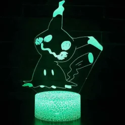 Pkm.store Pokemon Lampen & Nachtlichter-Pokemon Go 3D Led Lampe Mit Farbwechsel (Nachtlicht, Tischlampe)
