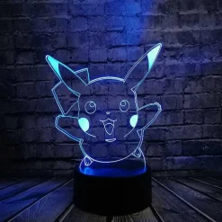 Pkm.store Pokemon Lampen & Nachtlichter-Pokemon Go 3D Led Lampe Mit Farbwechsel (Nachtlicht, Tischlampe)