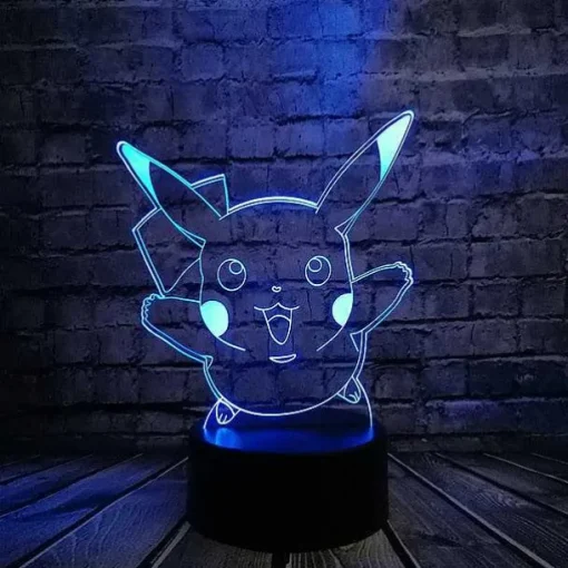 Pkm.store Pokemon Lampen & Nachtlichter-Pokemon Go 3D Led Lampe Mit Farbwechsel (Nachtlicht, Tischlampe)