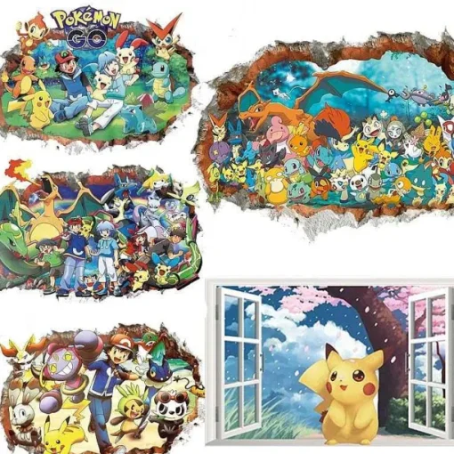 Pkm.store Sonstiges Merchandise-Pokemon Go Kawaii Pikachu Wandsticker