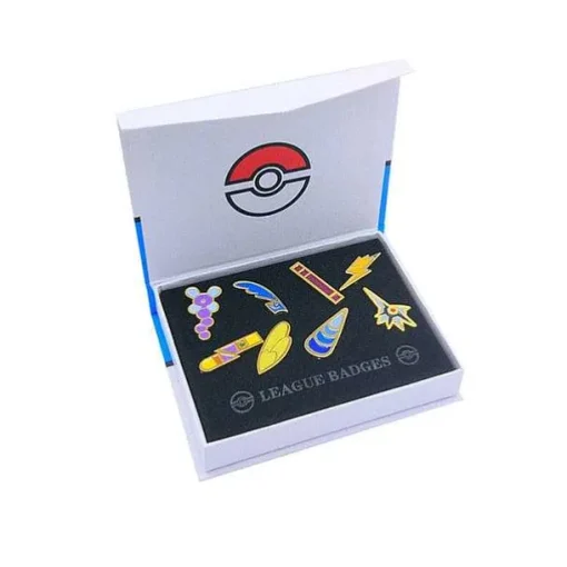 Pkm.store Sonstiges Merchandise-Pokemon Gym Badges Kanto, Johto, Hoenn, Sinnoh, Unova, Kalos (6 Varianten)