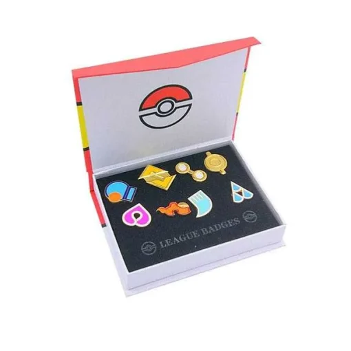 Pkm.store Sonstiges Merchandise-Pokemon Gym Badges Kanto, Johto, Hoenn, Sinnoh, Unova, Kalos (6 Varianten)